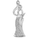 Silver Sparkle Romance Couple Ornament - 23 x 9 x 7cm 5010792456294 only5pounds-com