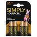 Simply Duracell AA Batteries - 4 Pack 5000394002241