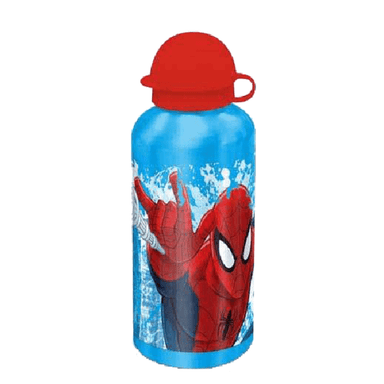 Spiderman Aluminium Drinking Bottle with Red Cap 8435333827048 only5pounds-com