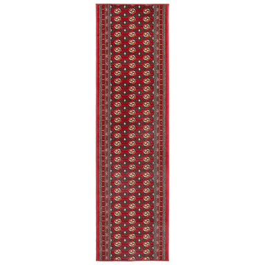 Stair Runner / Kitchen Mat - Red Traditional Bokhara Design - Texas (Custom Sizes - Cut To Order) 66cm Width x Custom Length (Choose your Length via quantity box - sold per 1FT/34cm) only5pounds-com