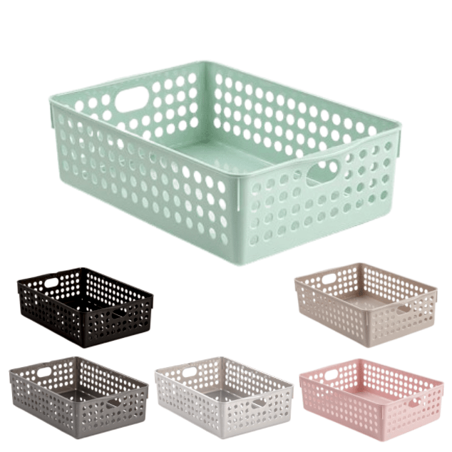 Storage Basket - 20 x 29 x 8.5cm - Assorted Colours only5pounds-com