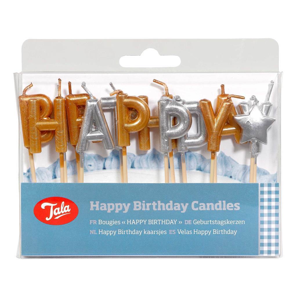 Tala Happy Birthday Candles - Gold & Silver 5012904101856