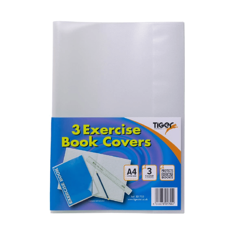 Tiger A4 Exercise Book Cover - Pack of 3 5016873017552 only5pounds-com