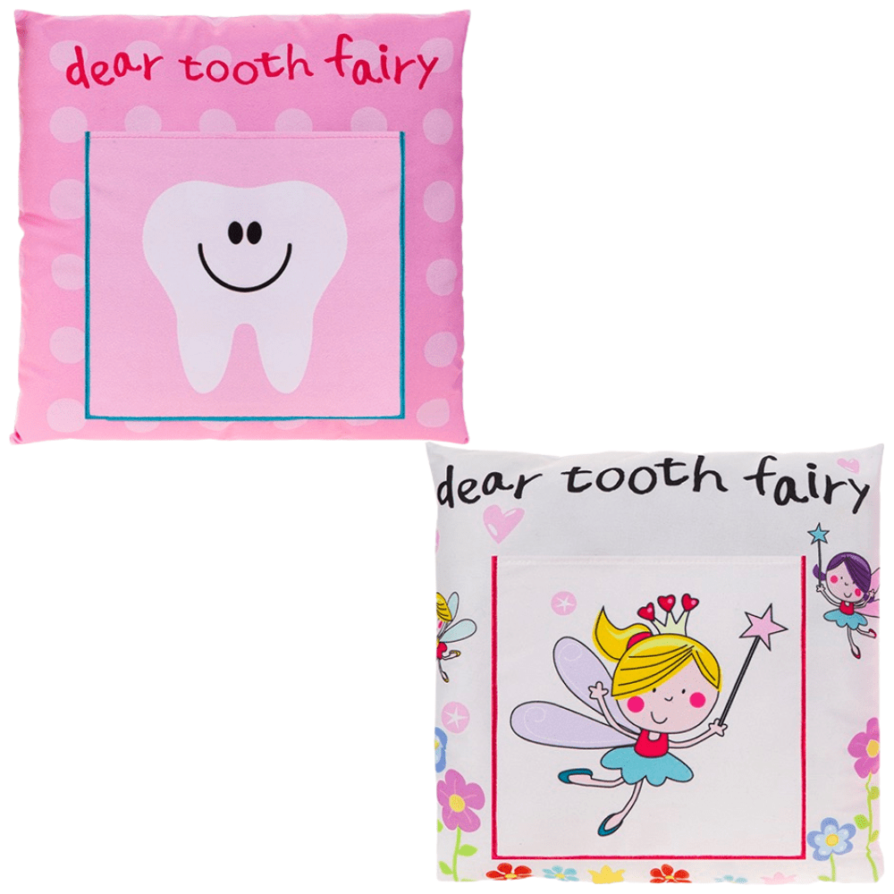 Tooth Fairy Cushion - 30x30cm - Assorted 5050565241313 only5pounds-com