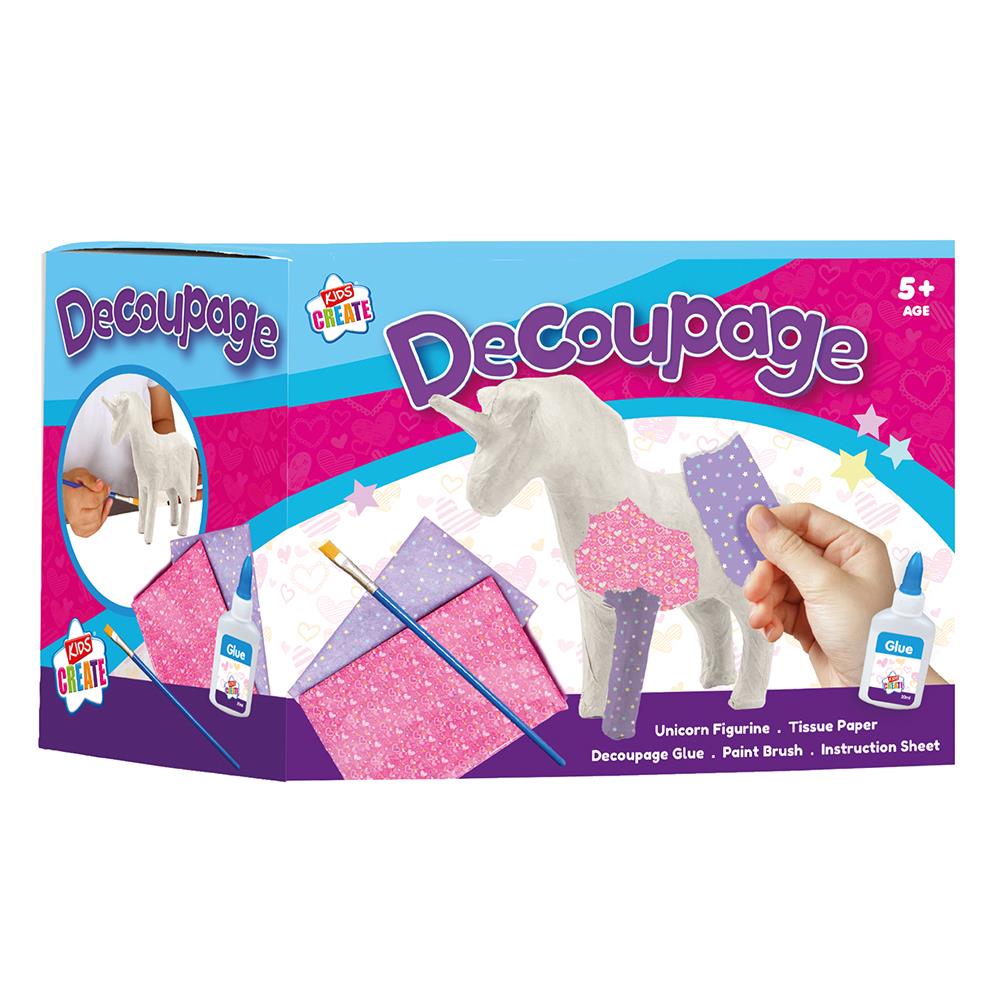 Unicorn Figurine Decoupage Kit 5012128576027 only5pounds-com