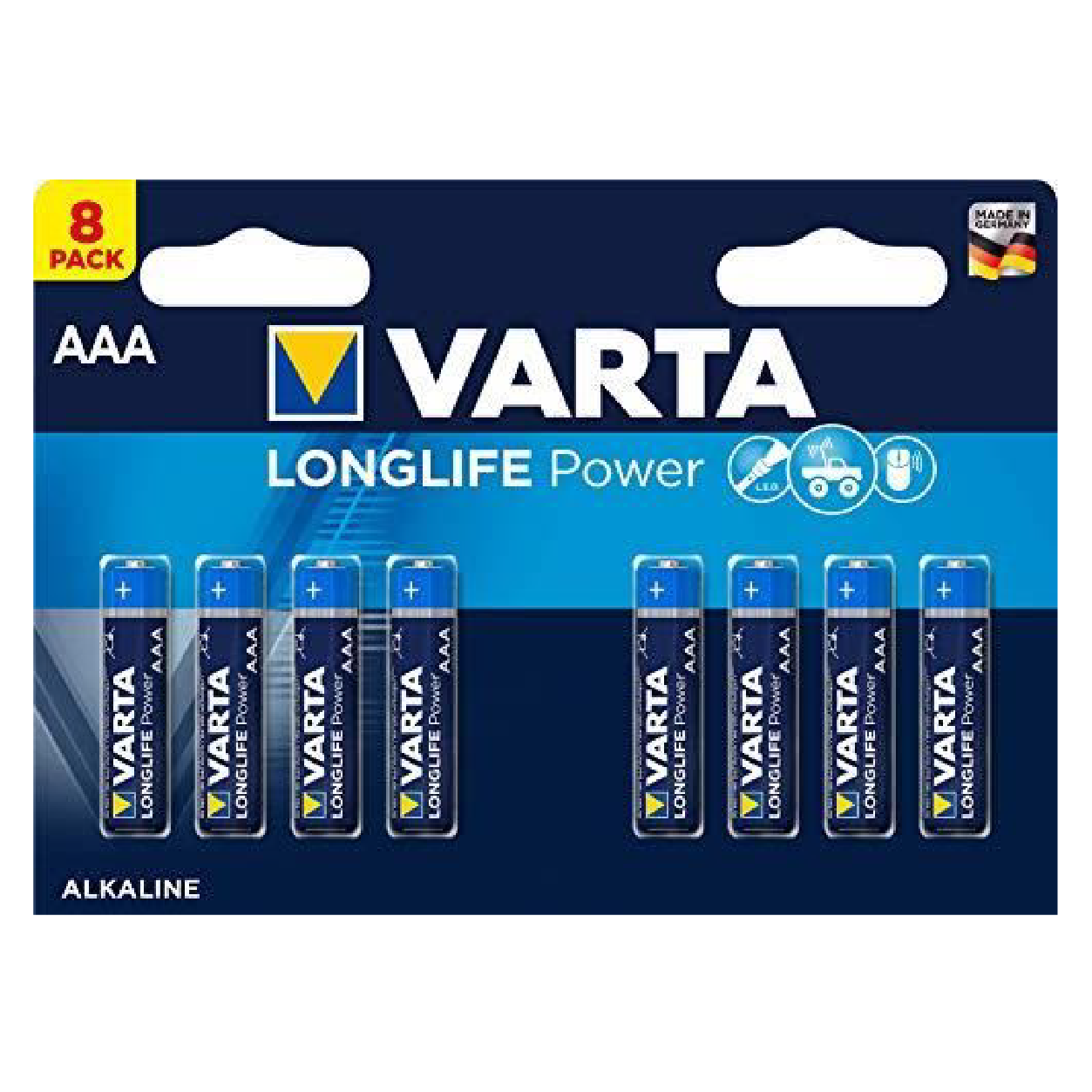 Varta Longlife Power AAA - 8 Pack - only5pounds.com