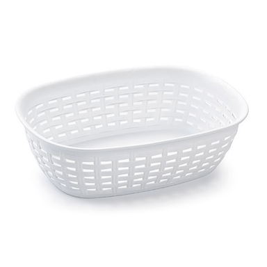 Wicker Style Bread Basket - White 8435421886384 only5pounds-com