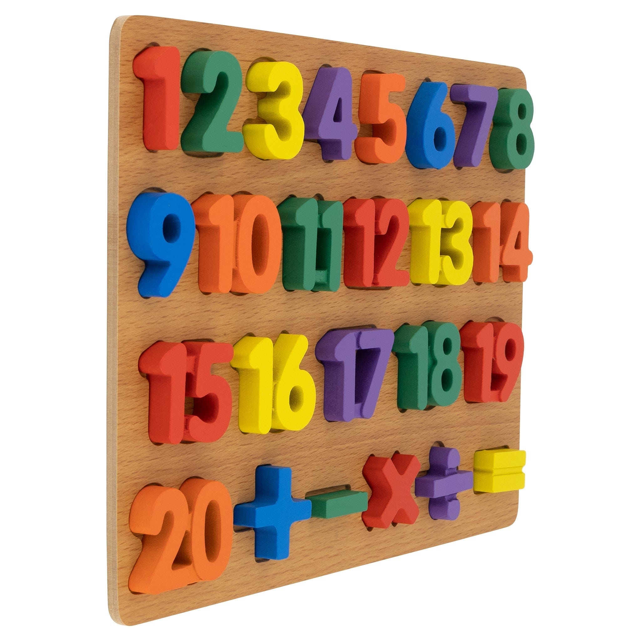 Wooden Chunky Number Math Set - 30 x 22.5 x 2cm 5060269266093 only5pounds-com