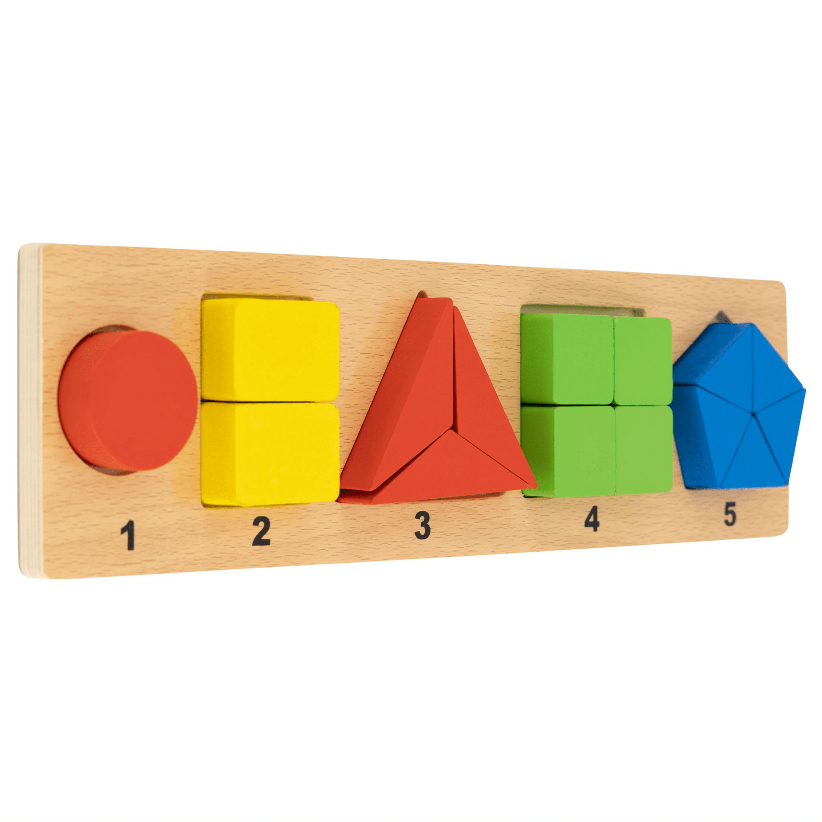 Wooden Fractions Puzzle - 35 x 10cm 5060269266154 only5pounds-com
