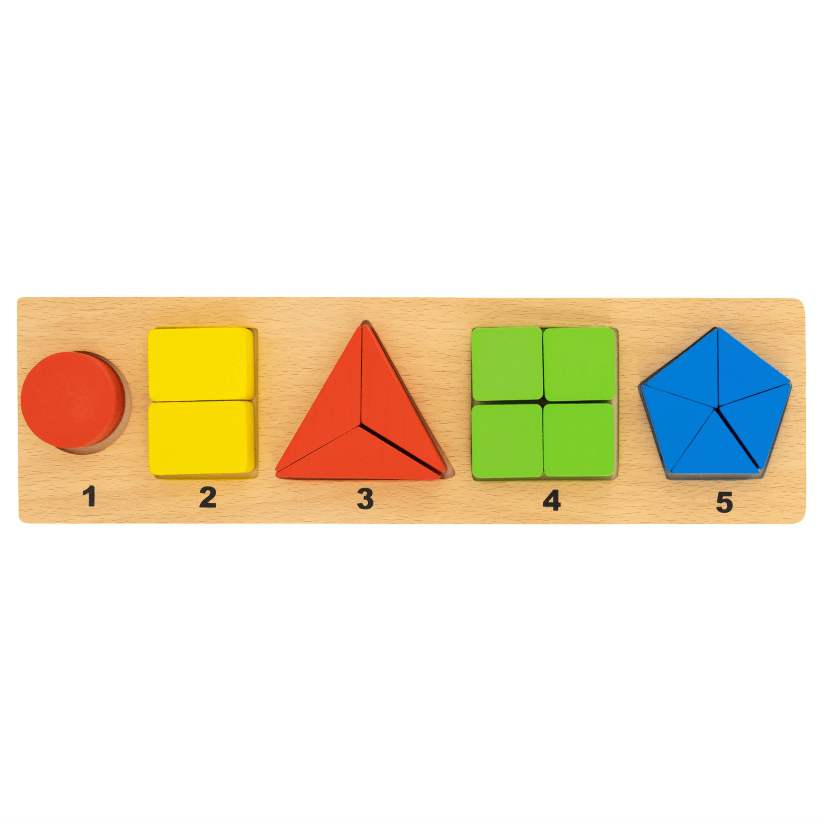 Wooden Fractions Puzzle - 35 x 10cm 5060269266154 only5pounds-com