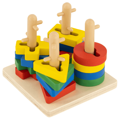Wooden Insert The Shapes Toy - 13 x 11 x 11cm 5060269266482 only5pounds-com