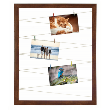 Wooden Picture Frame With Strings - Brown 5901554533943 only5pounds-com