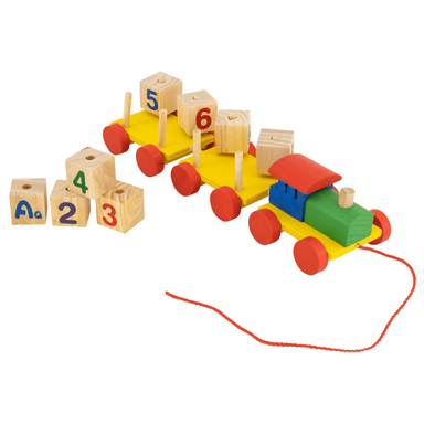 Wooden Pull Along Train - 60cm 5060269266475 only5pounds-com
