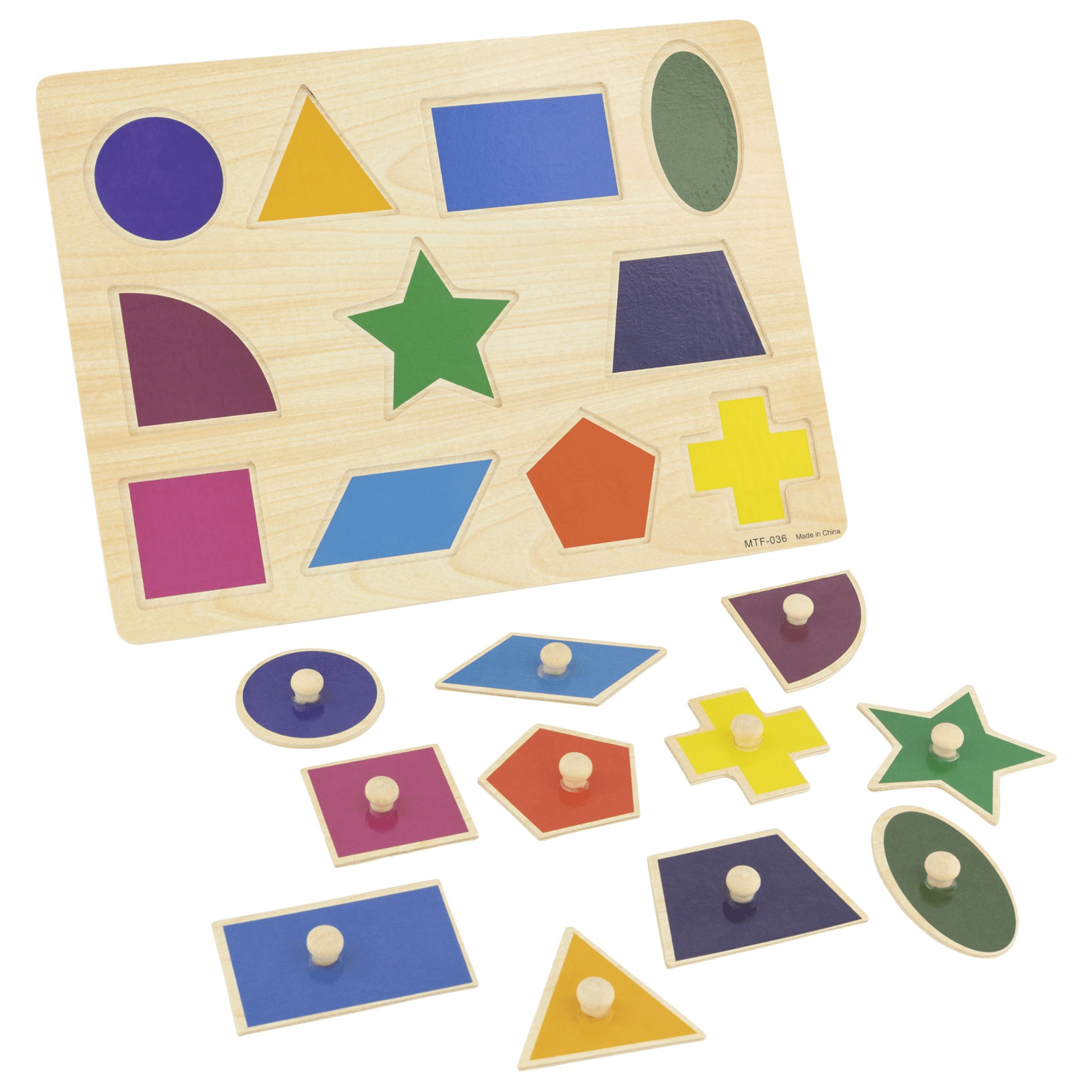 Wooden Shapes Puzzle - 30cm 5060269266451 only5pounds-com