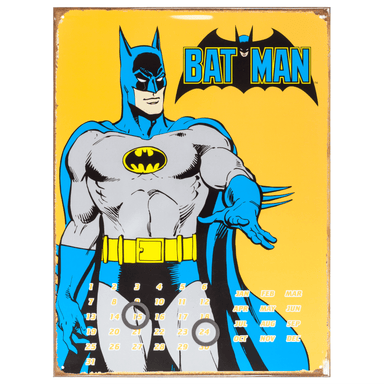 Yellow Batman Metal Calendar - 30 x 41cm only5pounds-com