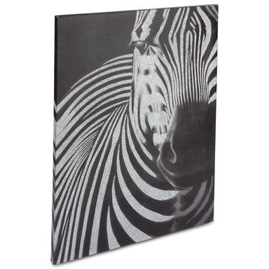 Zebra Glitter Art Print Canvas - 40 x 50cm 8713283610041 only5pounds-com
